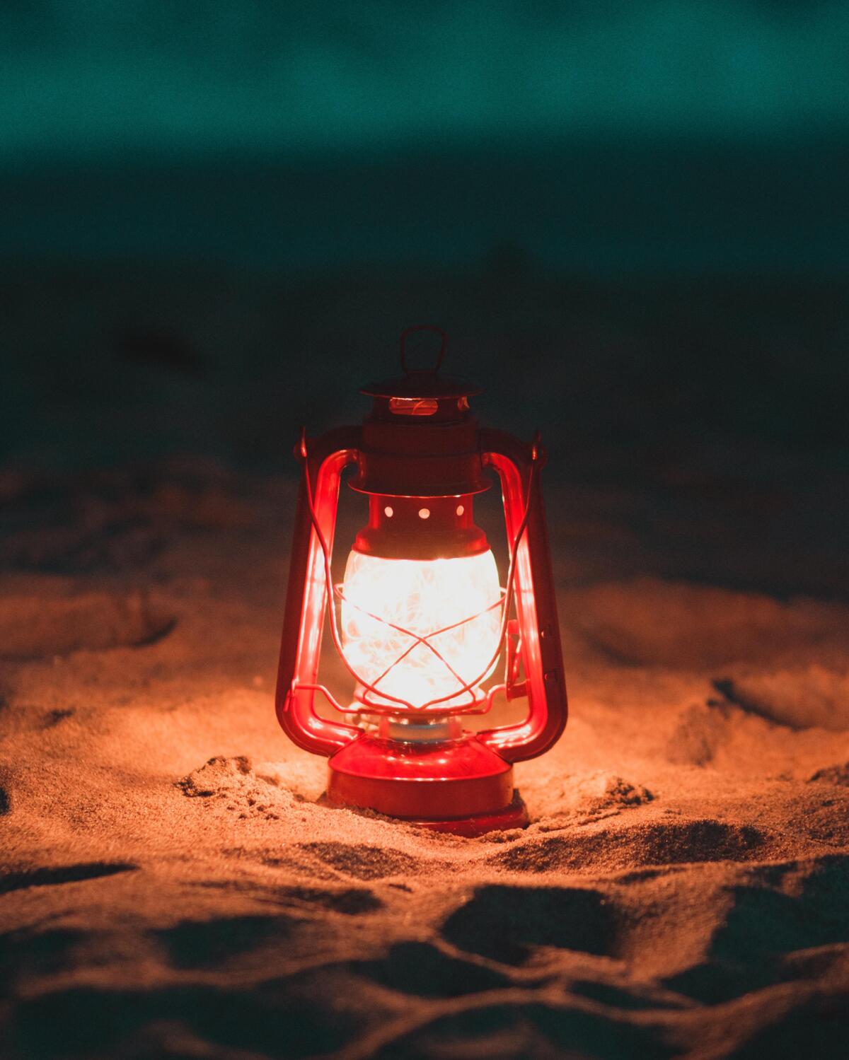 rode stormlamp